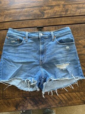Levi Blue Denim Cutoff Shorts - Women